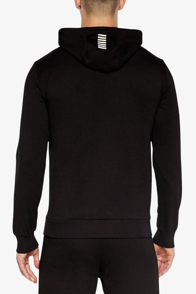 emporio armani ea7 Felpa Con Cappuccio Core Identity Nero Uomo, foto 4