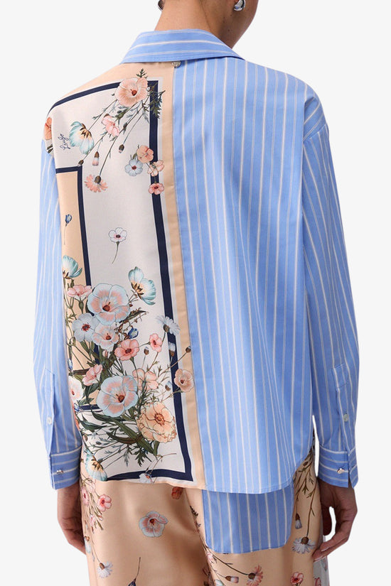  Camicia Maniche Lunghe In Twill Stampato E Popeline A Righe-liu jo-Multicolore-Special_-Wa6383 t2555 p9547-4  