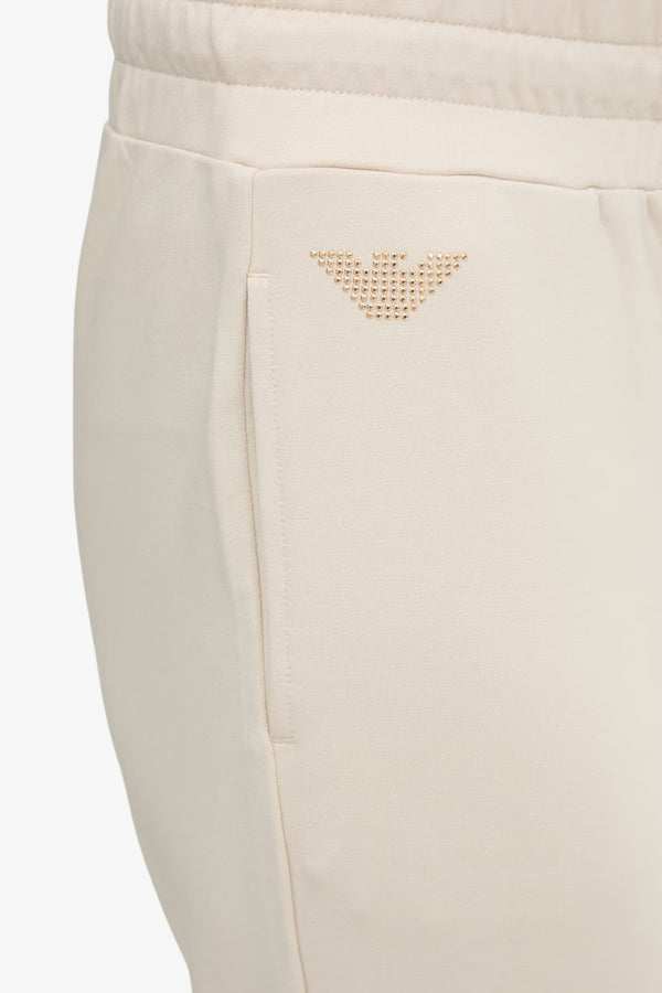 emporio armani ea7 Pantaloni Stretch Evolution Logo Borchiette Beige Donna, foto 4