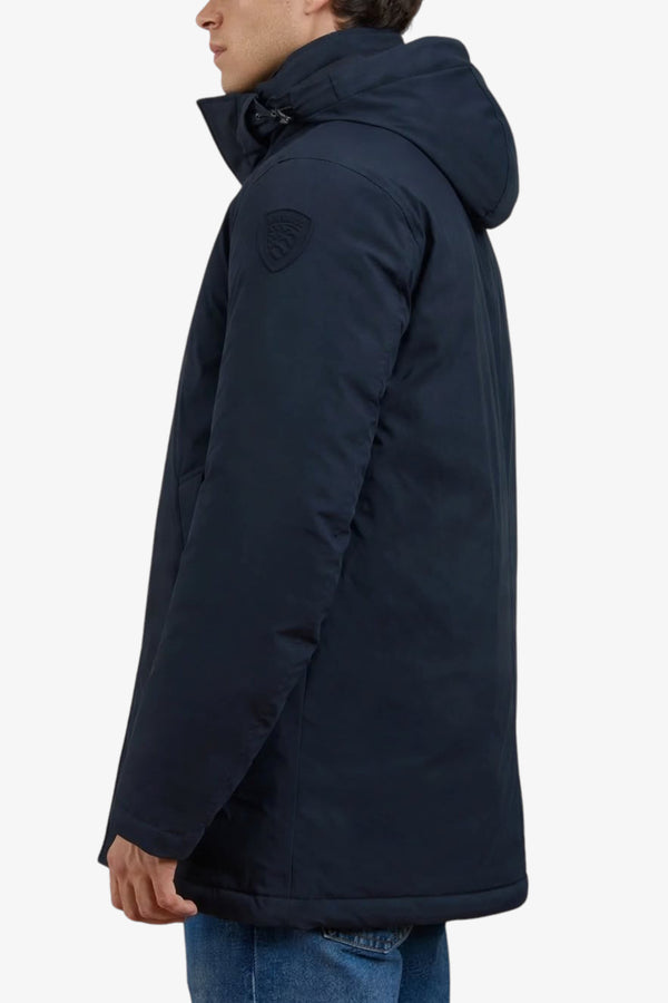 blauer Parka Full Zip Con Cappuccio Removibile Chester Blu Uomo, foto 4