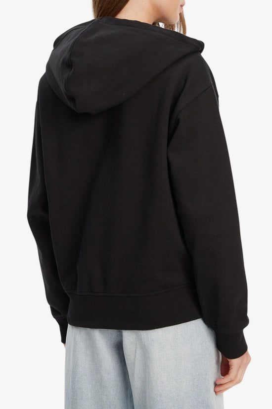  Felpa Full Zip Con Cappuccio Monologo-calvin klein jeans-Nero-Donna-Lv047b270g ub1-4  