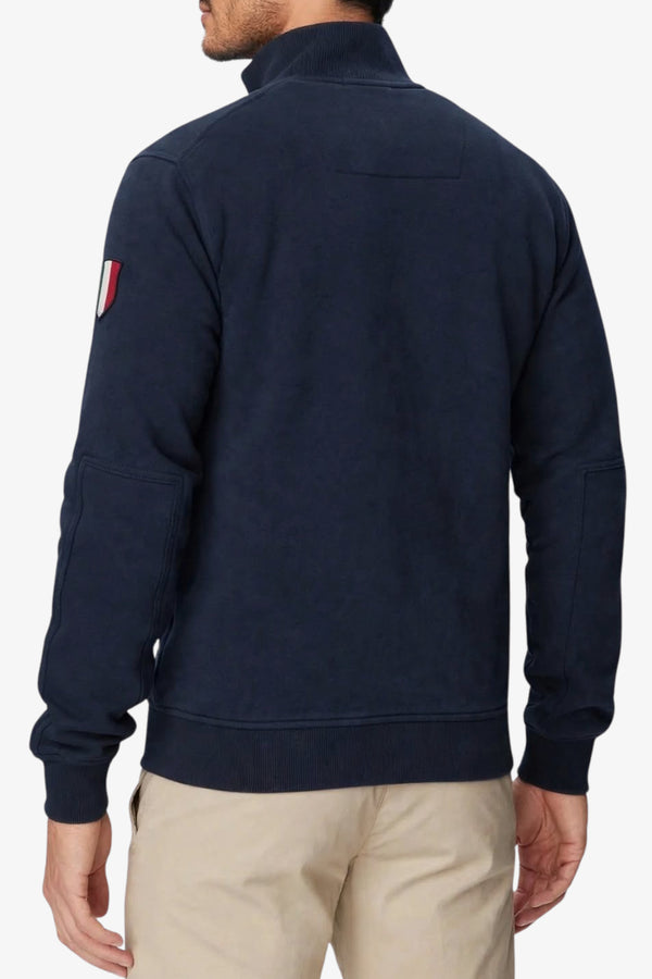 aeronautica militare Felpa Full Zip Leader Blu Uomo, foto 4