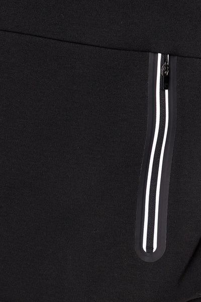 emporio armani ea7 Felpa Full Zip Con Cappuccio Premium Shield In Misto Viscosa Stretch Nero Uomo, foto 4