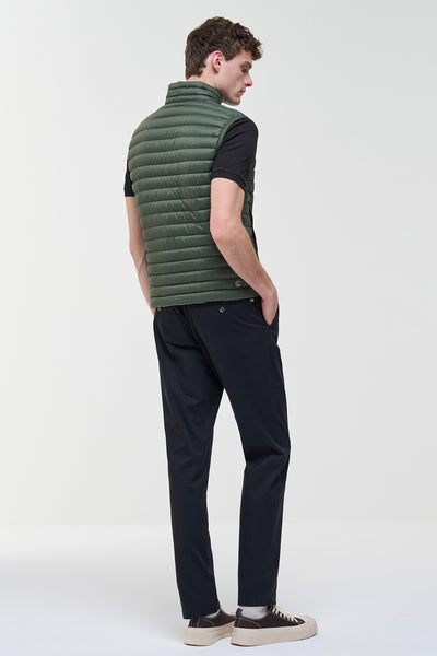 colmar Gilet Full Zip Imbottito In Piuma Leggera Verde Uomo, foto 4