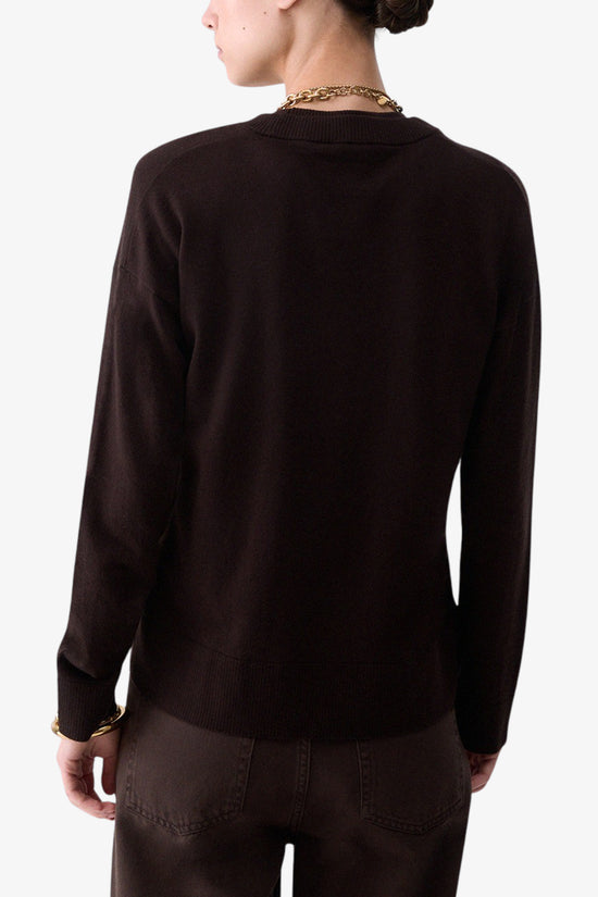  Maglione Girocollo In Misto Lana-liu jo-Marrone-Special_-Wf6418 ma16r 91106-4  