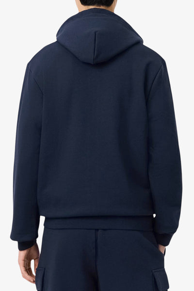 lacoste Felpa Full Zip Con Cappuccio Logo Piccolo Ricamato Blu Uomo, foto 4
