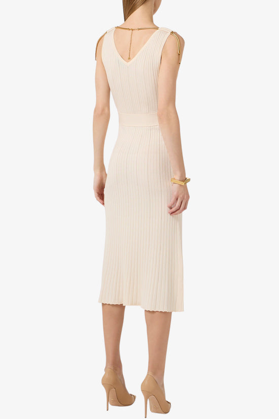  Vestito In Maglia A Jour Con Dettaglio Gioiello-elisabetta franchi-Bianco-Special_-Am18s61e2 193-4  