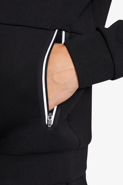 emporio armani ea7 Felpa Full Zip Premium Shield In Misto Viscosa Stretch Nero Uomo, foto 4