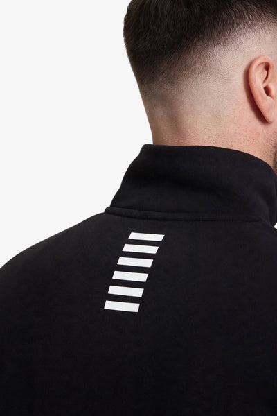 emporio armani ea7 Felpa 1/2 Zip Core Identity Nero Uomo, foto 4