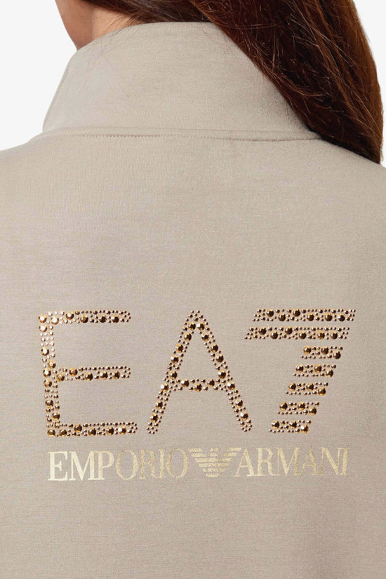  Felpa Full Zip Logo Series Con Borchiette Sul Retro-emporio armani ea7-Beige-Special_-7w001487 af24375 u6225-4  