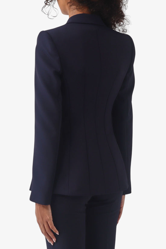  Giacca In Doppio Crepe Stretch-elisabetta franchi-Blu-Special_-Gi27466e2 h88-4  