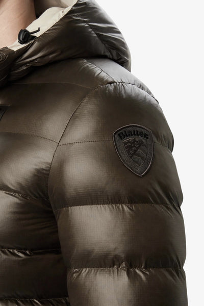 blauer Piumino Full Zip Con Cappuccio Adams Marrone Uomo, foto 4