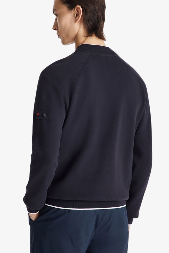  Cardigan Bomber Full Zip Effetto Felpa Mosk-peuterey-Blu-Special_-Peu5507 99012180 215-4  