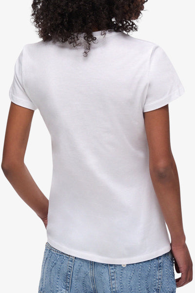 liu jo T-Shirt Maniche Corte Con Stampa E Strass Bianco Donna, foto 4