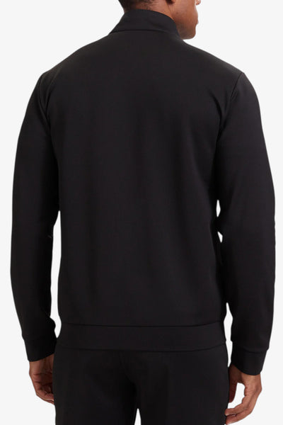emporio armani ea7 Felpa Full Zip Lux Identity In Jersey Elasticizzato Nero Uomo, foto 4