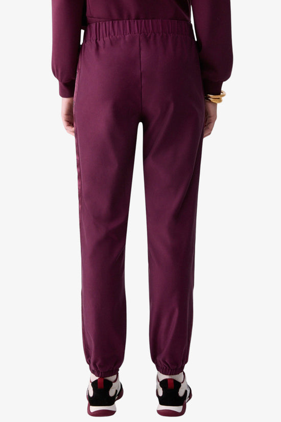 Pantaloni Con Bande Logo Strass E Raso-liu jo-Rosso-Special_-Tf6267 t700a 91718-4  