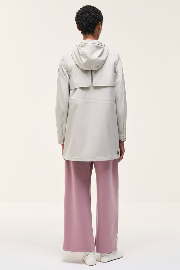colmar Giacca Lunga Full Zip Con Cappuccio Impermeabile Beige Donna, foto 4