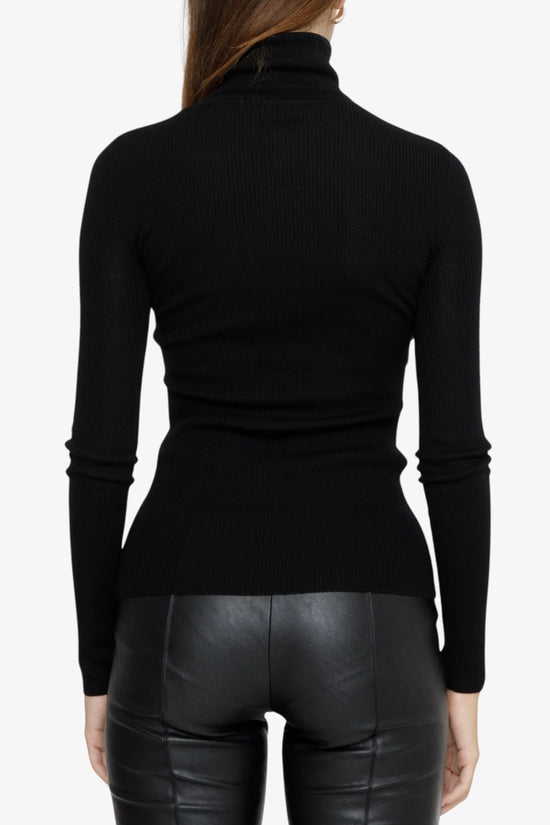  Dolcevita Maglione A Costine Con Logo-elisabetta franchi-Nero-Special_-Mk18b66e2 685-4  