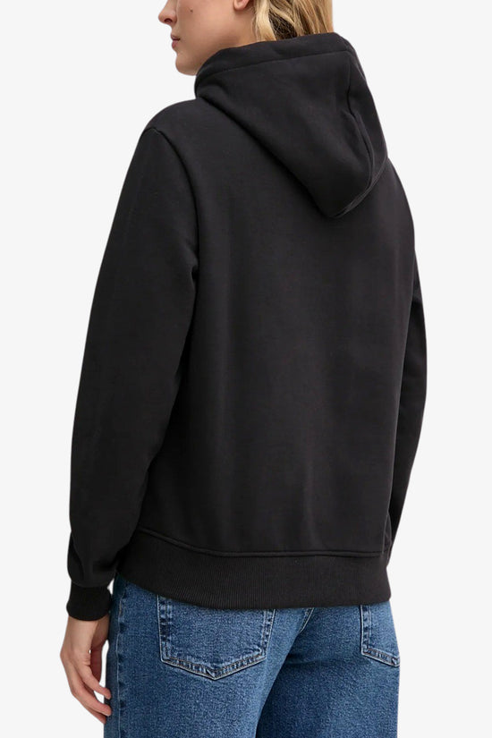  Felpa Con Cappuccio Patch Logo-calvin klein jeans-Nero-Donna-J20j225364 beh-4  