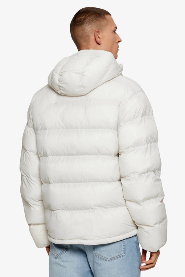calvin klein jeans Piumino Full Zip Con Cappuccio CK Monogramma Bianco Uomo, foto 4