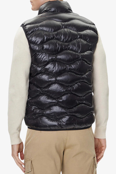 blauer Gilet Piumino Ad Onde Full Zip Danny Nero Uomo, foto 4