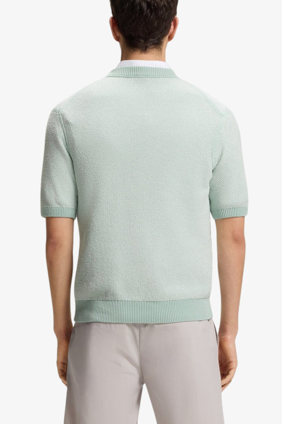  Maglia Girocollo A Maniche Corte Con Tessuto Lavorato-boss-Verde-Special_-50558743 446-4  