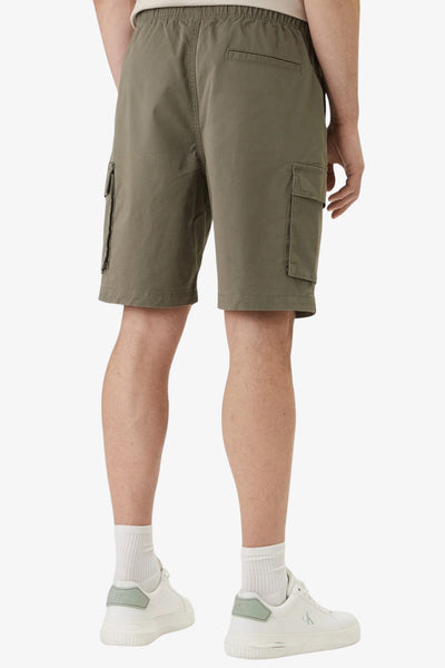 calvin klein jeans Bermuda Cargo In Cotone Comfort Verde Uomo, foto 4