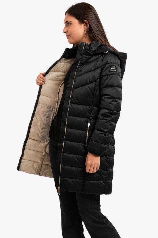  Piumino Full Zip Con Cappuccio-yes zee-Nero-Special_-O017/m500 0801-4  