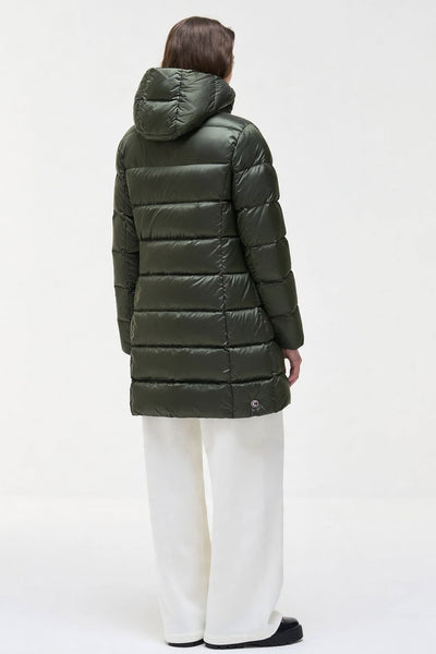 colmar Piumino Lungo Full Zip Con Cappuccio Verde Donna, foto 4