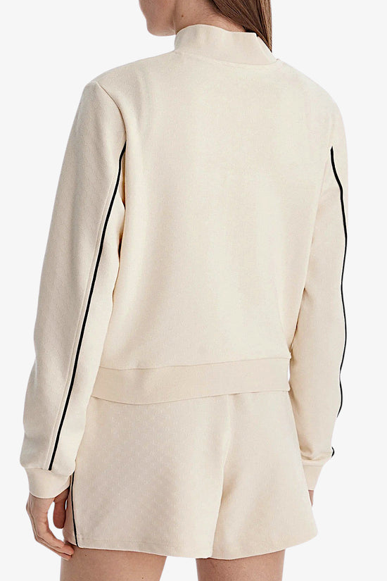  Felpa Full Zip Logo All-Over E Profili A Contrasto Clara-guess-Bianco-Special_-V6gq09k3001 g047-4  