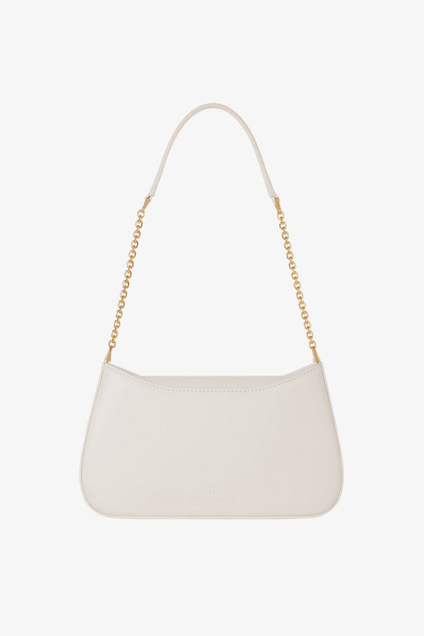 elisabetta franchi Borsa A Spalla Con Dettaglio Logo Bianco Donna, foto 4