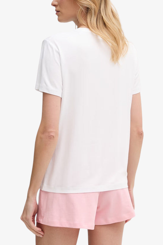  T-Shirt Maniche Corte Logo Strass E Borchiette Corinne-guess-Bianco-Special_-E6gi01k68d2 g011-4  