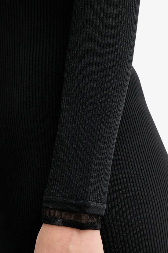  Vestito In Maglia A Costine Con Cintura-elisabetta franchi-Nero-Donna-Am-07b-56e2 110-4  