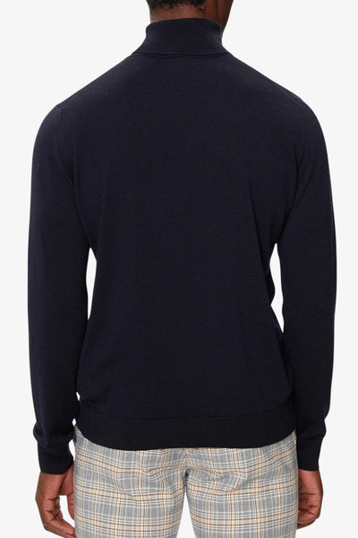 lacoste Dolcevita Maglione In Lana Merino Blu Uomo, foto 4