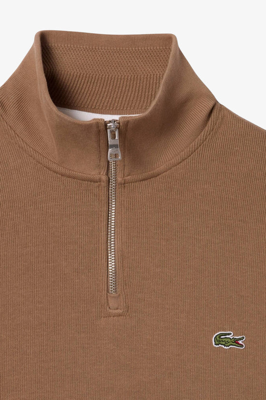  Felpa 1/2 Zip Interlock Con Collo Alto-lacoste-Marrone-Special_-Sh1927 00 six-4  
