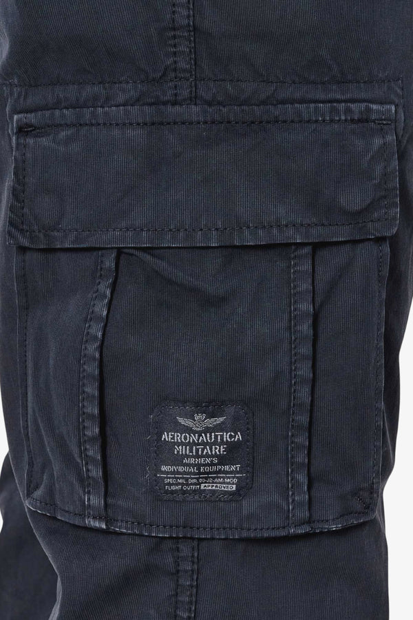 aeronautica militare Pantaloni Cargo Blu Uomo, foto 4