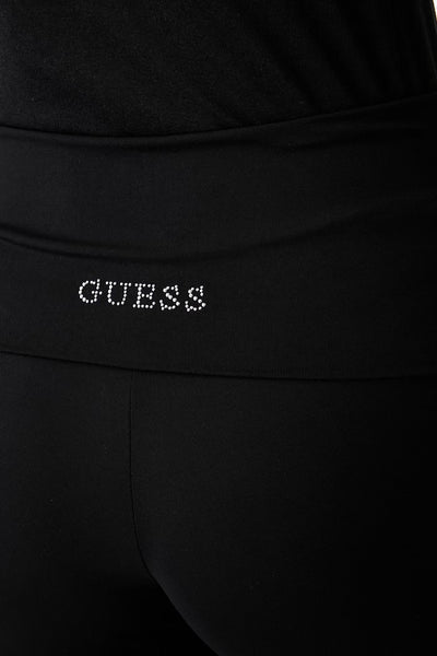 guess Leggings Flare Lotus Nero Donna, foto 4