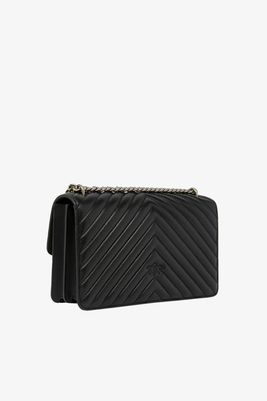  Borsa A Tracolla Media Love Bag One Chevron-pinko-Nero-Donna-100941 a0gk z99o-4  