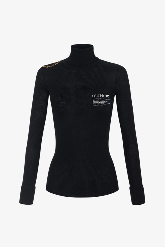  Dolcevita Maglione Con Dettaglio Lettering-elisabetta franchi-Nero-Donna-Mk43b57e2 110-4  