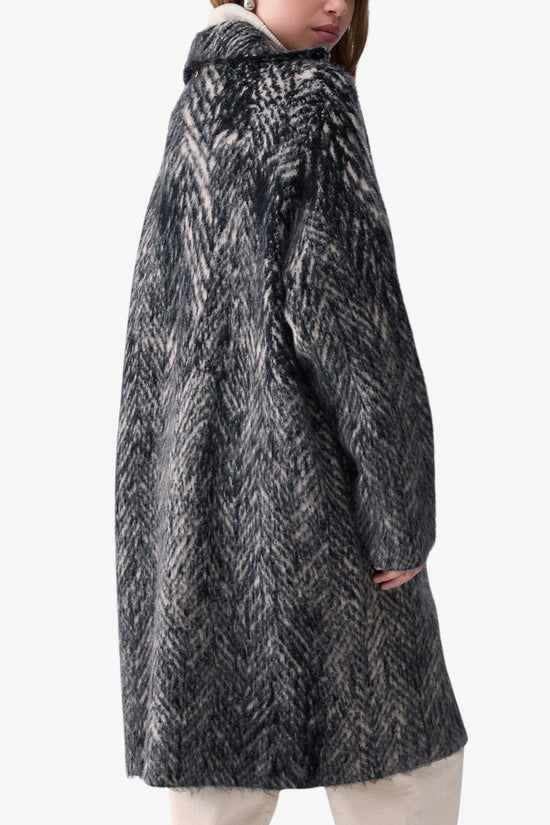  Cappotto Jacquard In Maglia Spazzolata-liu jo-Grigio-Special_-Wf6190 ma49s l9212-4  