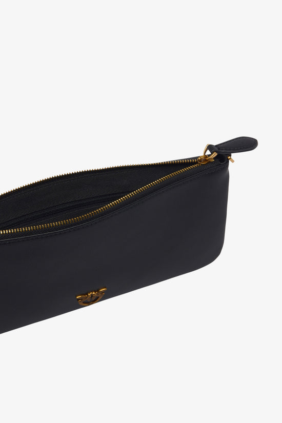  Borsa A Tracolla Horizontal Flat Bag In Pelle-pinko-Nero-Donna-102747 a0f1 z99q-4  