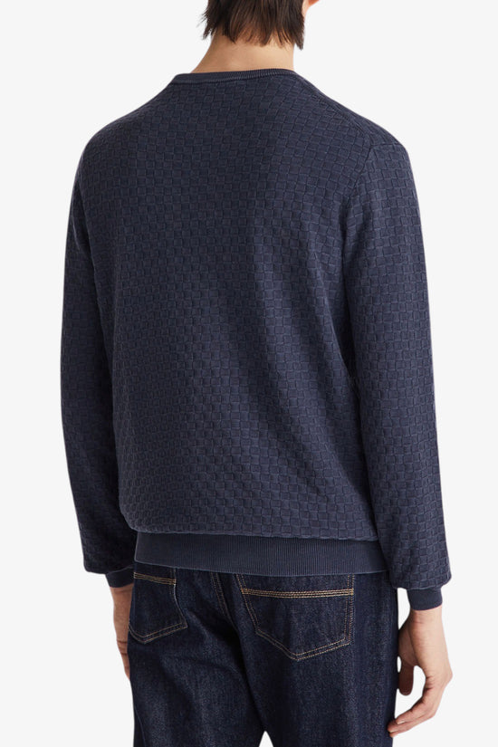  Maglione Girocollo In Cotone Con Lavorazione Geometrica-peuterey-Blu-Special_-Peu5845 99012274 215-4  