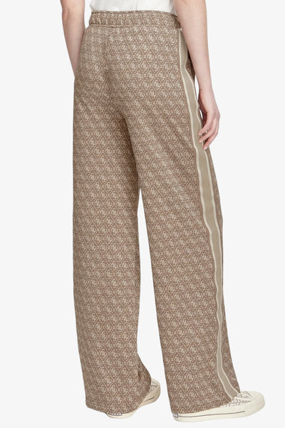 guess Pantaloni Con Bande E Logo 4g All-over Monaco Marrone Donna, foto 4