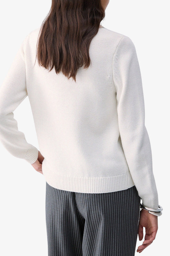  Maglione Girocollo Con Ricamo Gioiello-liu jo-Bianco-Special_-Tf6160 ma22s l9508-4  