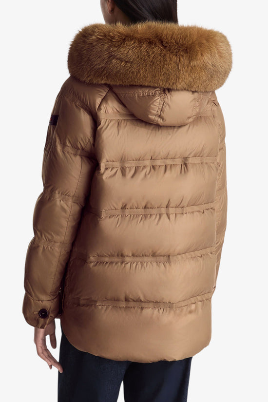  Piumino Full Zip Con Cappuccio Bordo Pelliccia Takan Mqn 04 Fur-peuterey-Beige-Special_-Ped5439 01181967 987-4  