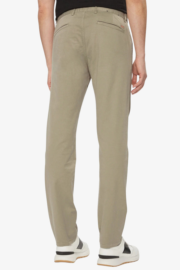 boss Pantaloni Chino Slim Fit In Cotone Elasticizzato Beige Uomo, foto 4