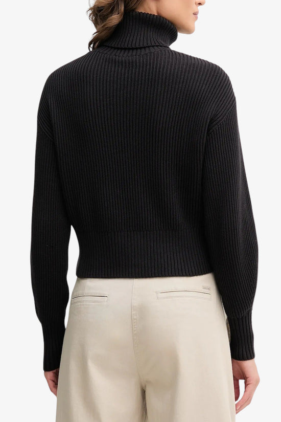  Dolcevita Maglione Big Logo CK-calvin klein jeans-Nero-Donna-Lv047d349g ub1-4  