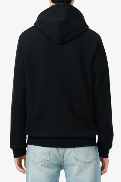 lacoste Felpa Full Zip Con Cappuccio Logo Piccolo Ricamato Nero Uomo, foto 4