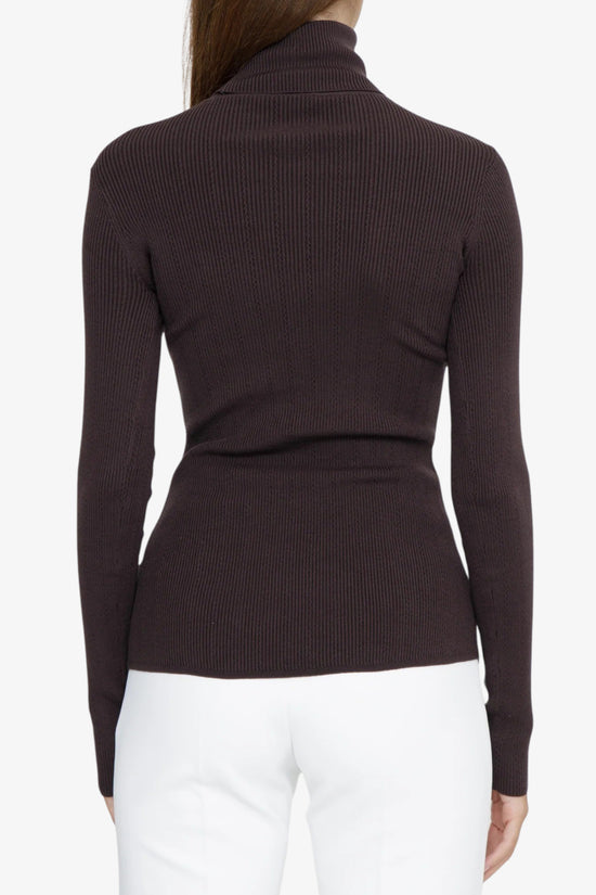  Dolcevita Maglione Con Ricami A Jour-elisabetta franchi-Marrone-Special_-Mk05b66e2 ev9-4  