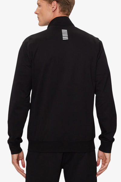 emporio armani ea7 Felpa Full Zip Core Idendity Nero Uomo, foto 4